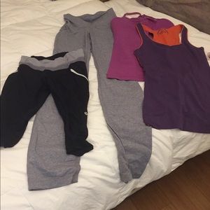 lulu lemon size 2 pants, leggings, top & Hyde top